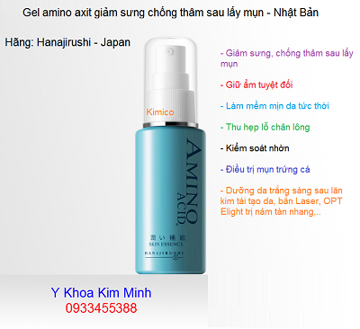 Gel amino axit tái tạo da sau khi da bị dị ứng viêm mụn, nổi mụn (điều trị xong mụn sử dụng) - Y Khoa Kim Minh Gel amino axit điều trị tái tạo da sau khi lấy hết mụn nhập khẩu Nhật Bản - Y Khoa Kim Minh