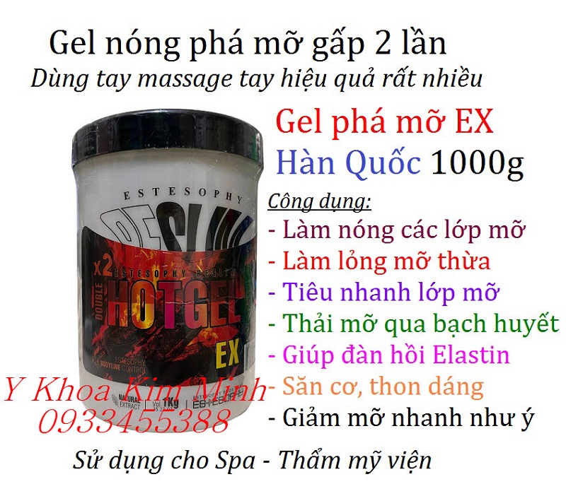 Gel phá mỡ giảm béo siêu nhanh của Hàn Quóc EX Estesophy