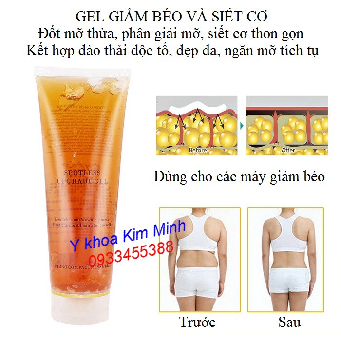 Gel siết cơ giảm béo dùng chạy má RF 40K siêu âm hội tụ - Y Khoa Kim Minh
