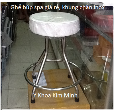 Ghe bup spa chan inox - Y Khoa Kim Minh