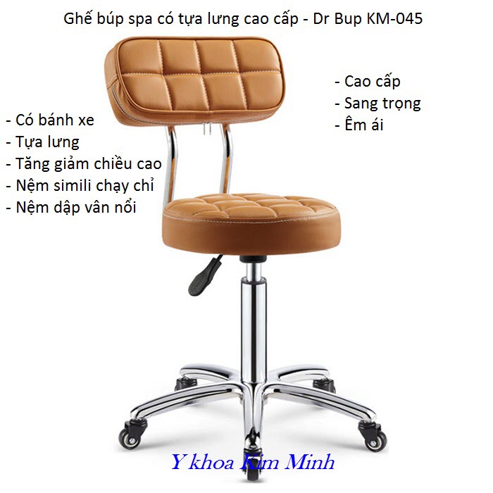 Ghế búp spa cao cấp có tựa lưng bán tại Tp Hồ Chí Minh - Y Khoa Kim Minh