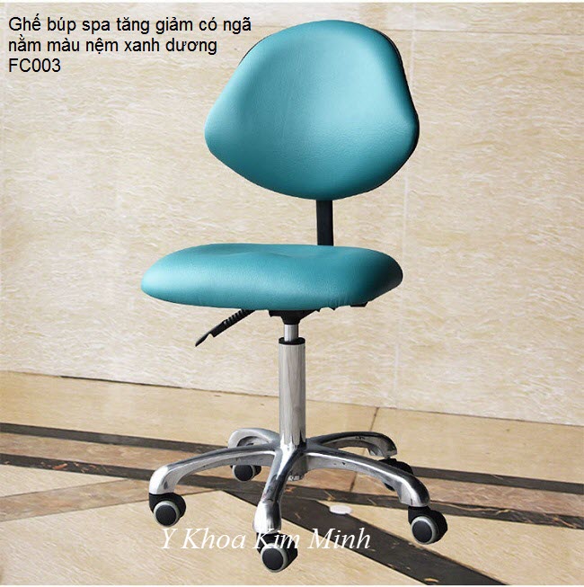 Ghế bup tham my spa co tang giam nga nam nem mau xanh duong - Y Khoa Kim Minh