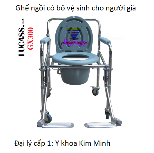 Ghe ngoi co bo ve sinh hang Lucas GX-300 - Y Khoa Kim Minh