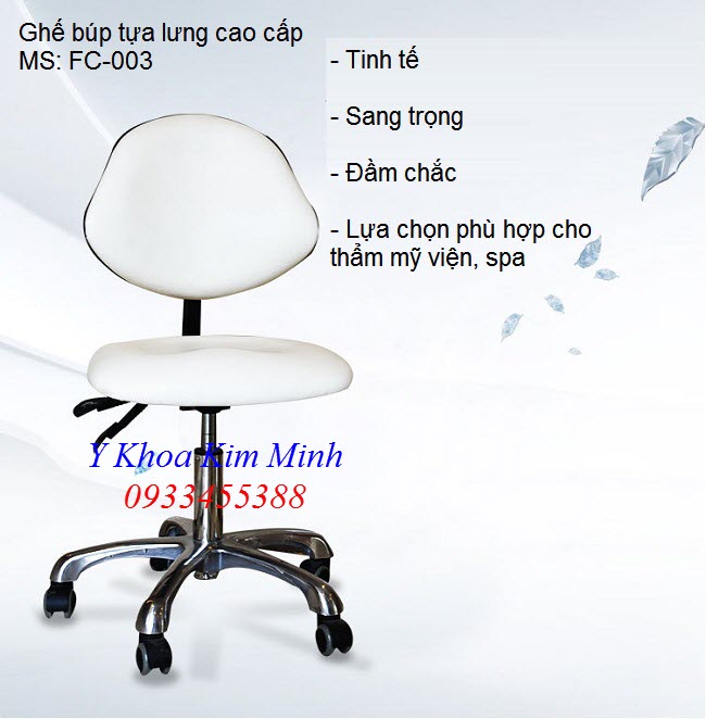 Noi ban ghe bup tua lung dung cho nhan vien spa tham my vien ngoi - Y Khoa Kim Minh