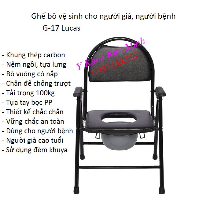 Ghế bô vệ sinh dùng cho người già người bệnh bán tại Tp Hồ Chí Minh - Y Khoa Kim Minh