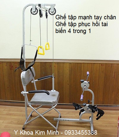 Ghế tập phục hồi bệnh tai biến, ghế tập mạnh tay chân 4 trong 1 - Y khoa Kim Minh