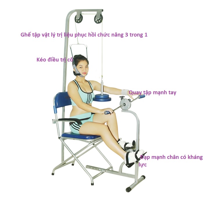 Ghế tập vật l&yacute; trị liệu sau tai biến 3 trong 1