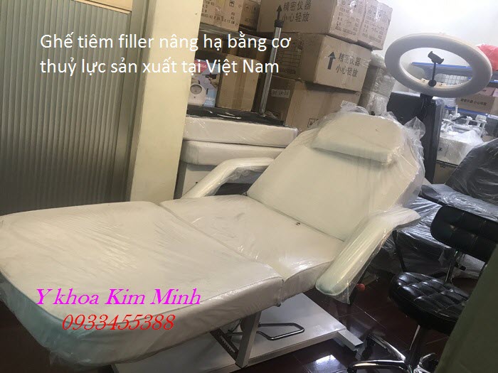 Ghế tiêm filler thẩm mỹ 3 khúc nâng hạ bằng cơ GTC-301VN bán tại Tp Hồ Chí Minh - Y Khoa Kim Minh