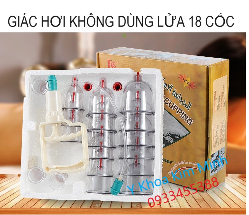 Giác hơi mini 18 bầu giác hơi không dùng lửa
