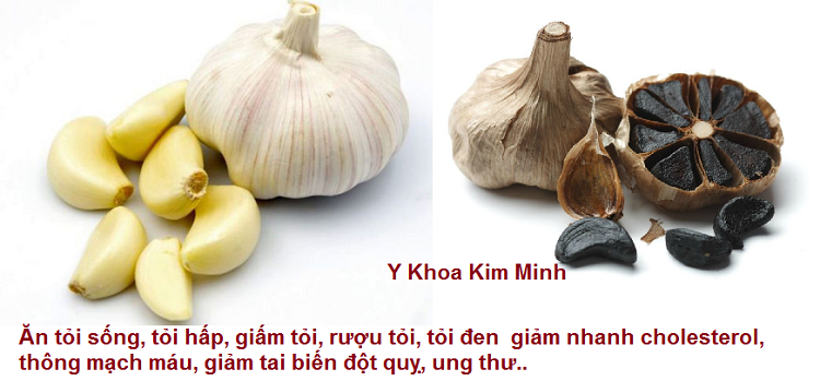 Giam nhanh cholesterol, ngan ngua benh tim mach, thong mach mau, ngan ngua ung thu bang cu toi va toi den Y Khoa Kim Minh
