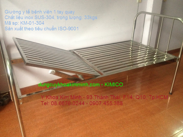 Giuong benh vien y te inox 304 Y Khoa Kim Minh