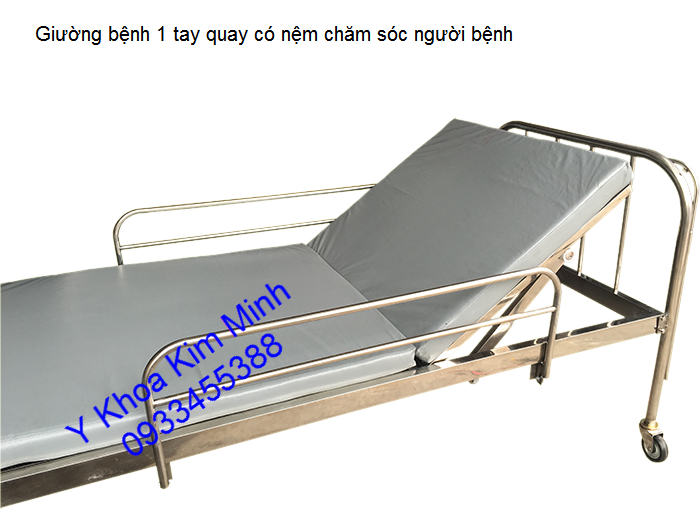 Giuong benh y te 1 tay quay nang dau cung cap ban tai y khoa kim minh