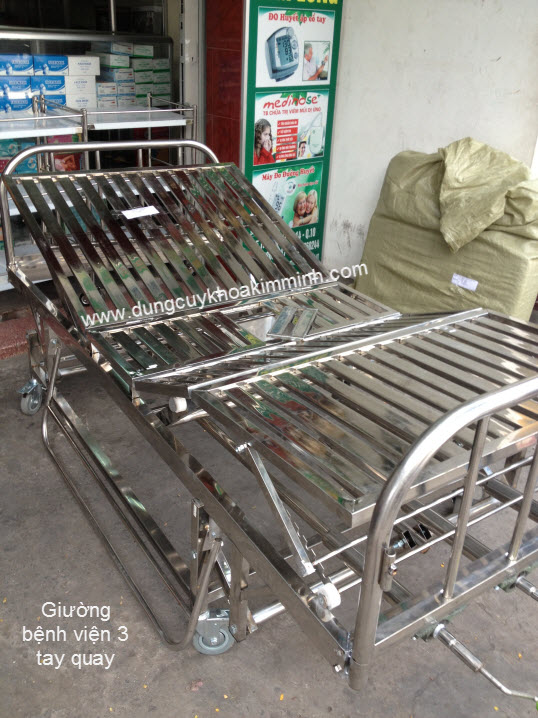 giường bệnh viện 3 tay quay