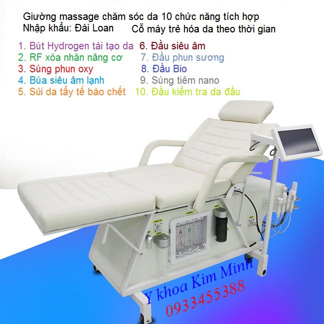 Giuong cham soc da tham my 10 chuc nang chuyen dieu tri tre hoa da chuyen nghiep - Y Khoa Kim Minh 0933455388
