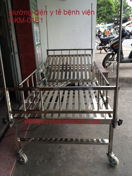 Giường điện y tế bệnh viện 1 tay quay GKM-01E1