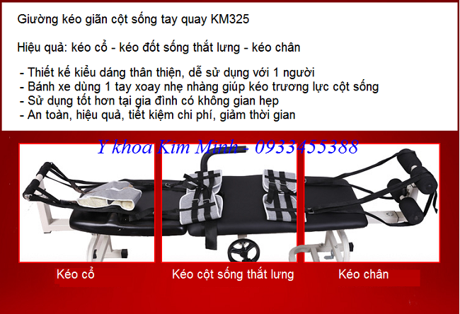 Giường kéo giãn cột sống lưng cổ thích hợp cho cá nhân sử dụng - Y Khoa Kim Minh Tinh nang cong dung cua giuong keo gian cot song ban tai Y khoa Kim Minh - Y Khoa Kim Minh