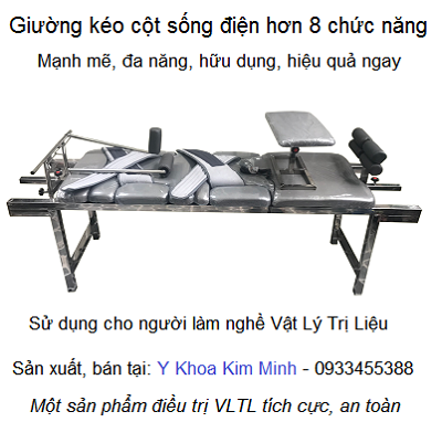 Giường kéo điện điều trị đau cột sống hơn 8 chức năng - Y Khoa Kim Minh Giuong keo cot song dien remote 8 chuc nang - Y Khoa Kim Minh 0933455388