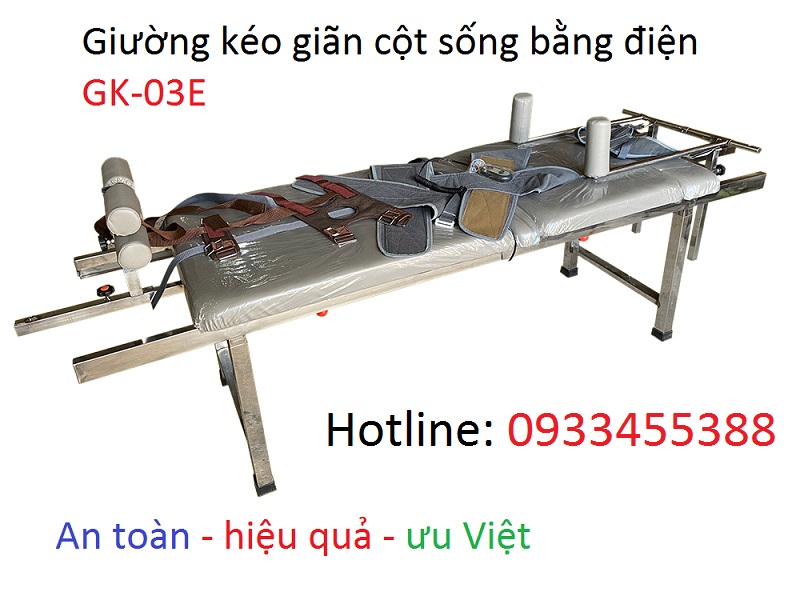Giường kéo điều trị đau cột sống lưng cổ đa năng bằng điện GK-03E - Y khoa Kim Minh