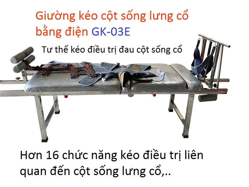 Giường kéo điều trị đau cột sống lưng cổ GK-03E sản xuất tại Y khoa Kim Minh