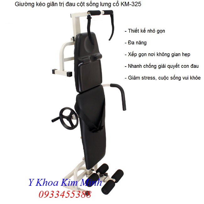 Giường kéo cột sống giá rẻ KM-325 - Y Khoa Kim Minh Giuong keo dieu tri dau cot song, than kinh toa tai Tp Ho Chi Minh - Y Khoa Kim Minh