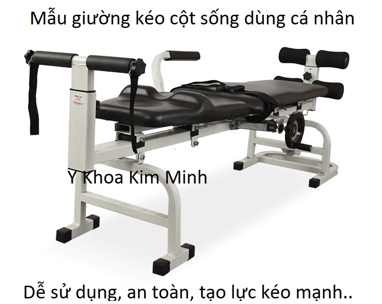 Giường kéo cột sống bằng tay quay đơn giãn dễ sử dụng và hiệu quả - Y Khoa Kim Minh Giường kéo giãn cột sống lưng cổ dùng cá nhân mã số GKT-020