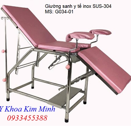 Giương khám sản, giường khám phụ khoa inox SUS-304