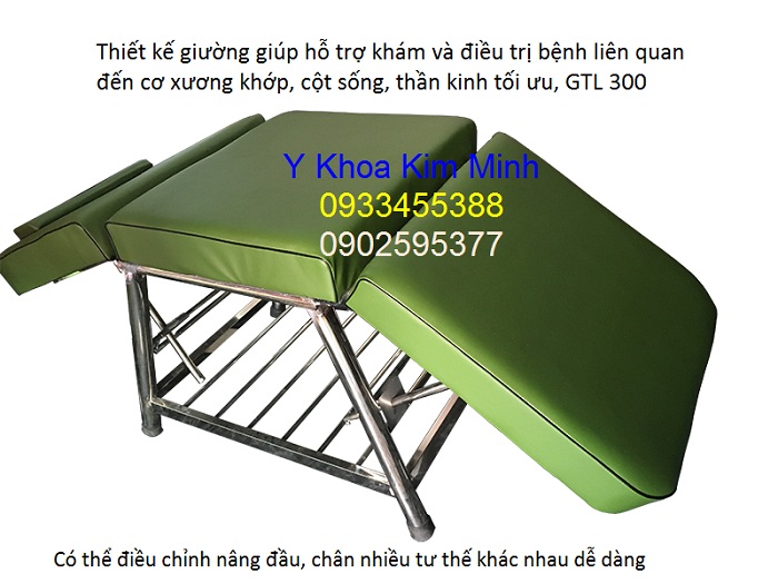 Giường vật lý trị liệu, điều trị cột sống, khám và chữa đau thần kinh toạ GTL-300 - Y Khoa Kim Minh