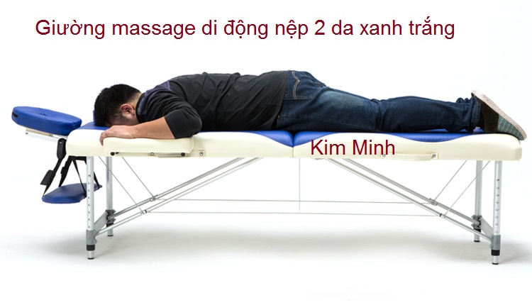 Giuong masssage di dong nem 2 da xanh trang ban tai Y Khoa Kim Minh 0933455388