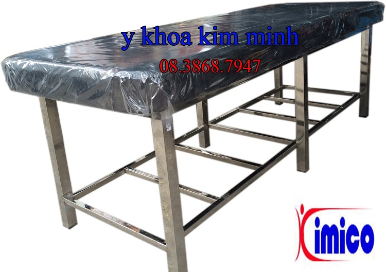 Giường massage inox chân vuông