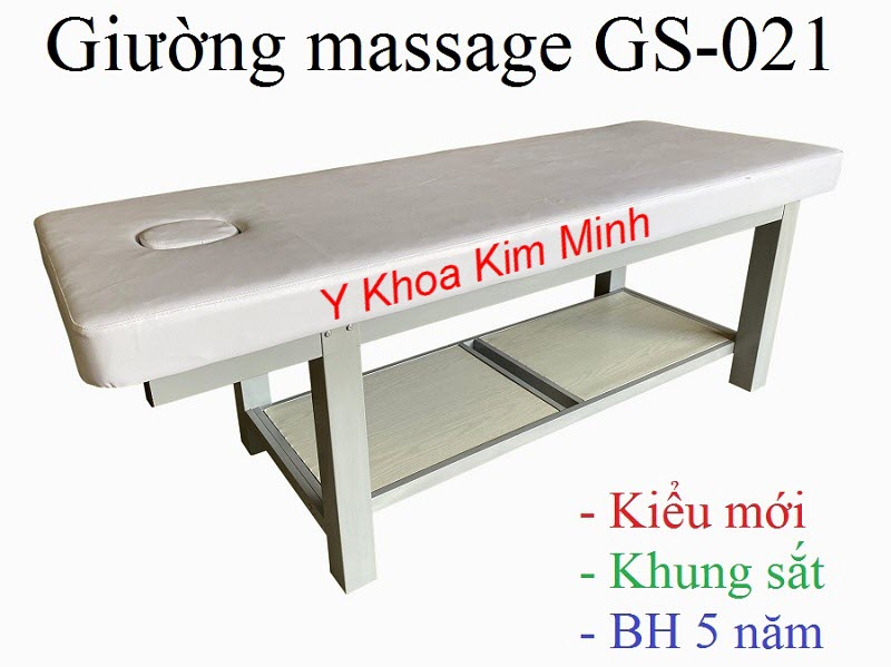 Giường massage khung chân sắt bảo hành 5 năm mã GS-021 - Y khoa Kim Minh