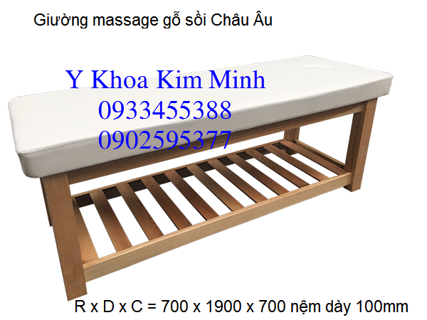 Giuong massage go soi Chau Au, Y Khoa Kim Minh cung cap phan phoi gia si toan quoc