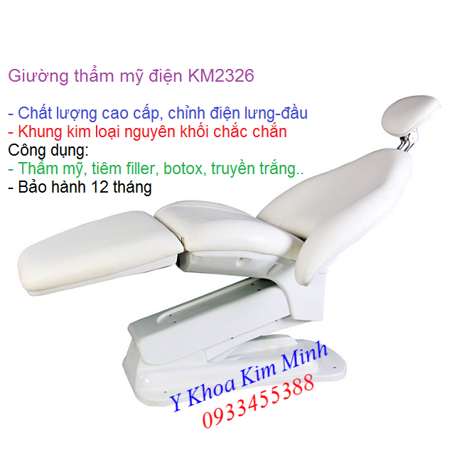 Giường thẩm mỹ điện 3 khúc KM2326 - Y Khoa Kim Minh Noi ban giuong massage tham my chinh dien 3 khuc KM2326 - Y Khoa Kim Minh 0933455388