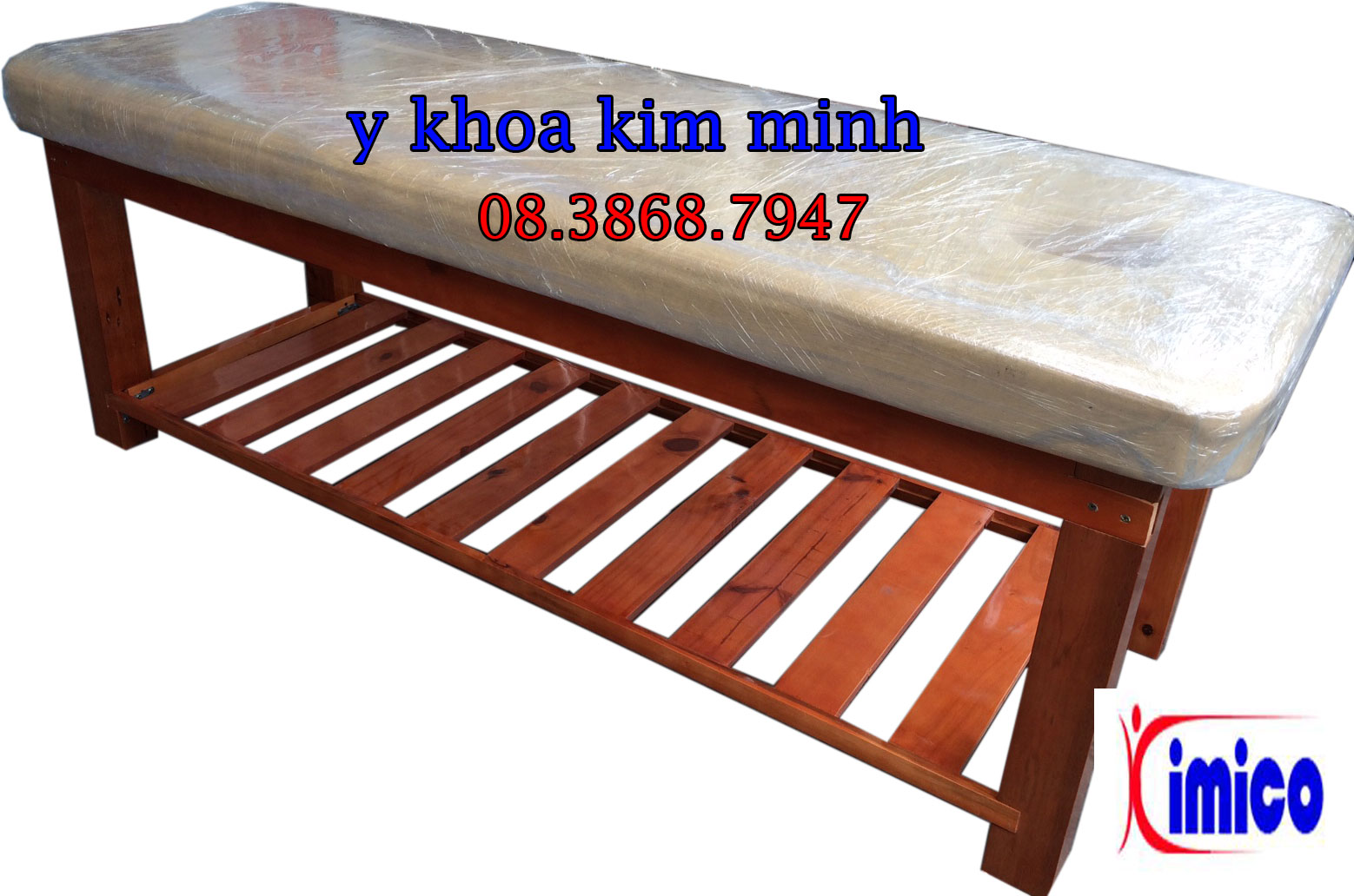 Giường massage thẩm mỹ gỗ thông