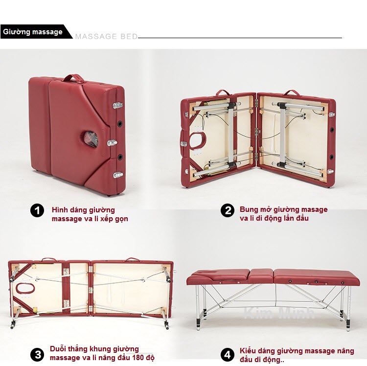 Giuong massage tham my nang dau vali di dong - Y khoa Kim Minh ban tai tp.hcm
