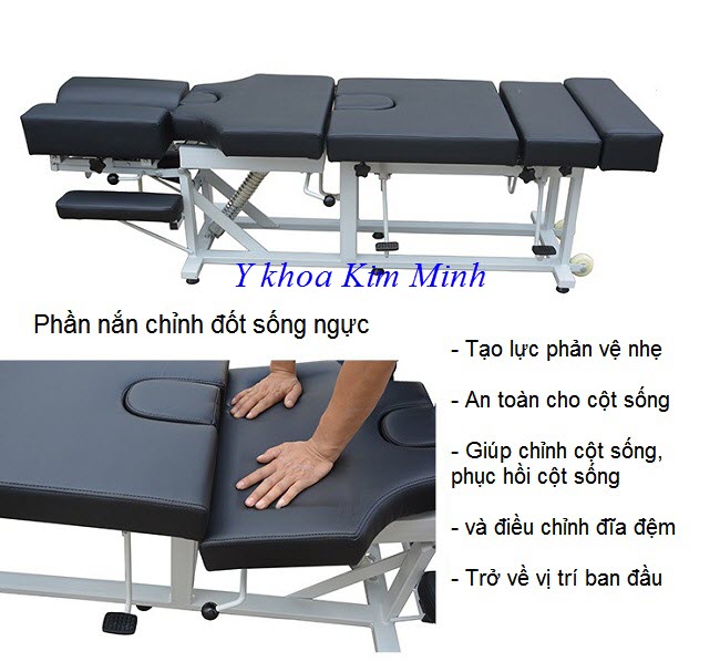 Giường nắn cột sống, điều trị thoát vị đĩa đệm đốt sống lưng cổ công nghệ Mỹ - Y Khoa Kim Minh