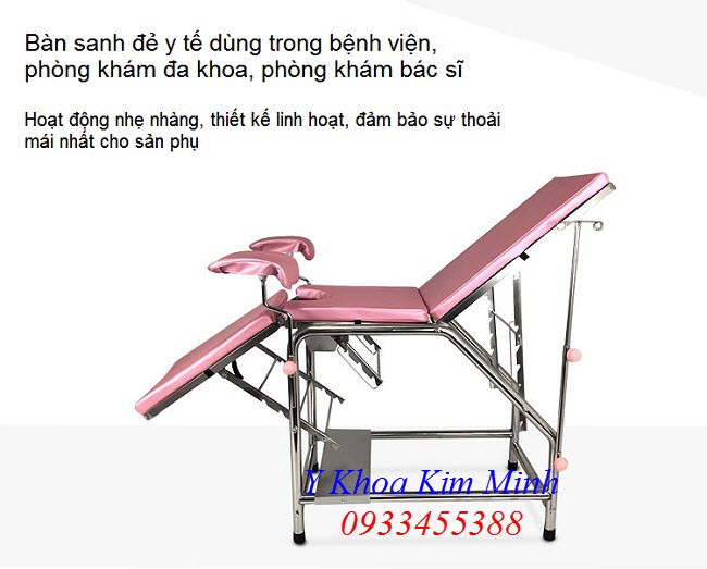 Y Khoa Kim Minh cung cap ban thiet bi y te, giuong sanh de inox SUS-304 tai Tp Ho Chi Minh - Y khoa Kim Minh 0933455388