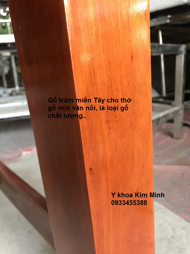 Giuong spa go tram chiu tai trong cao len dep 200kg chuyen dung cho nganh tham my lam dep Kim Minh