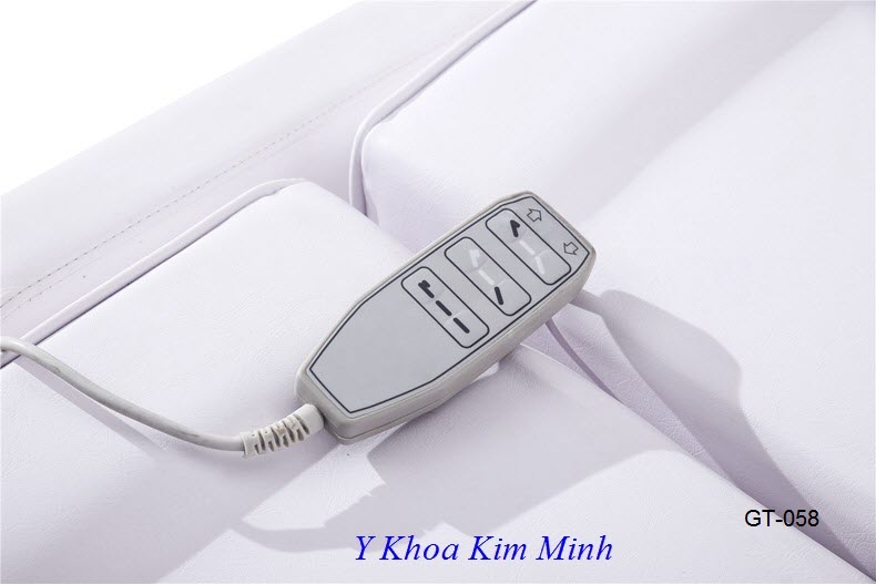 GT-058 là giường massage thẩm mỹ chỉnh điển qua remote - Y Khoa Kim Minh GT-058, giường massage thẩm mỹ chỉnh điện - Y Khoa Kim Minh 0933455388