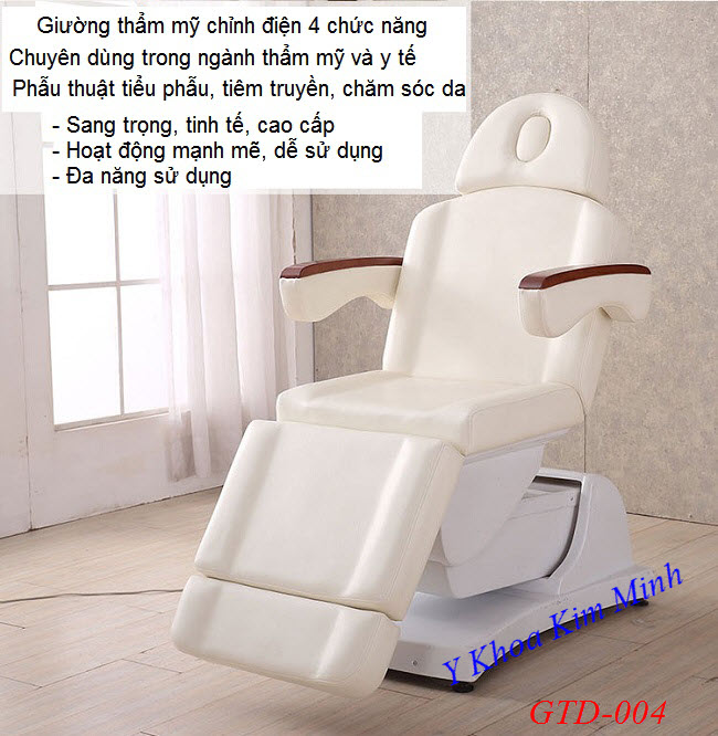 Giường điện thảm mỹ chỉnh điện 4 chức năng GTD-004 - Y Khoa Kim Minh