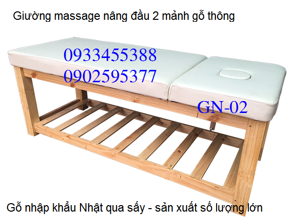 san xuat giuong massage xong hoi, giuong go thong spa tham my kim minh