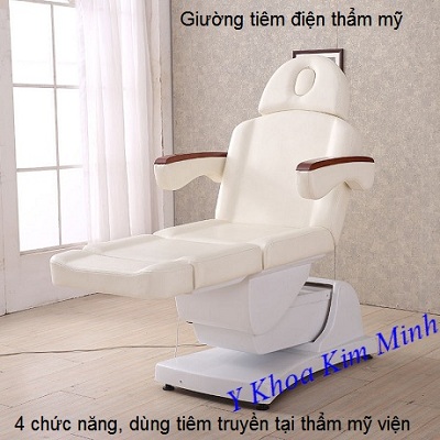 Giường thẩm mỹ điện 4 chức năng - Y khoa Kim Minh Giường tiêm thẩm mỹ 4 chức năng sư dụng điện điều khiển - Y khoa Kim Minh