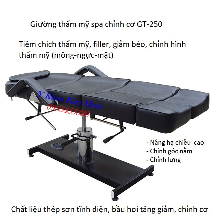 Noi ban giuong tiem tham my nang ha bang co khi GT-250 - Y khoa Kim Minh