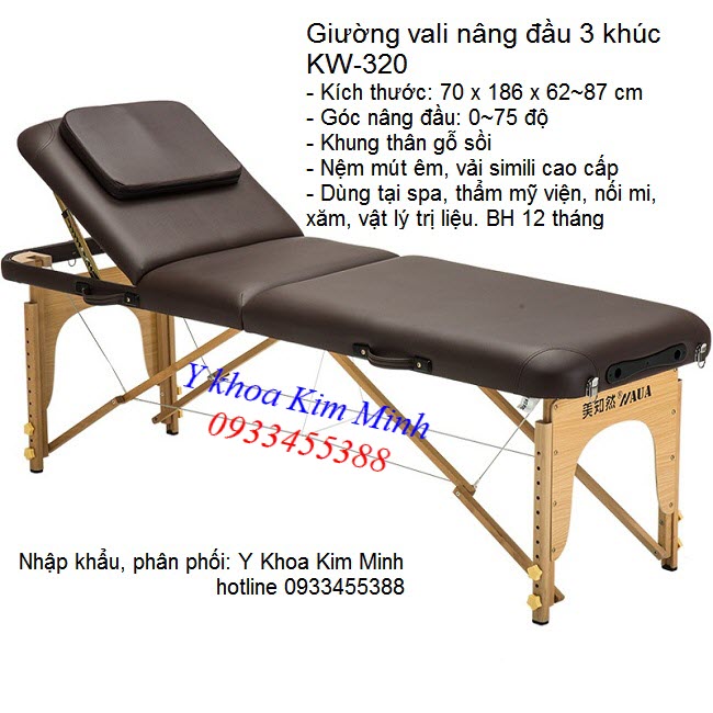 Giường vali xêp nâng đầu KW-320 - Y Khoa Kim Minh