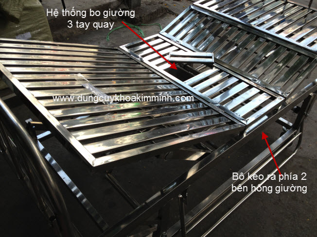 giường bệnh viện 3 tay quay