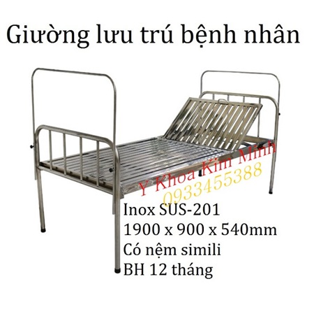 Giường y tế inox lưu trú bệnh nhân sau điều trị y tế và thẩm mỹ bán ở Tp.HCM