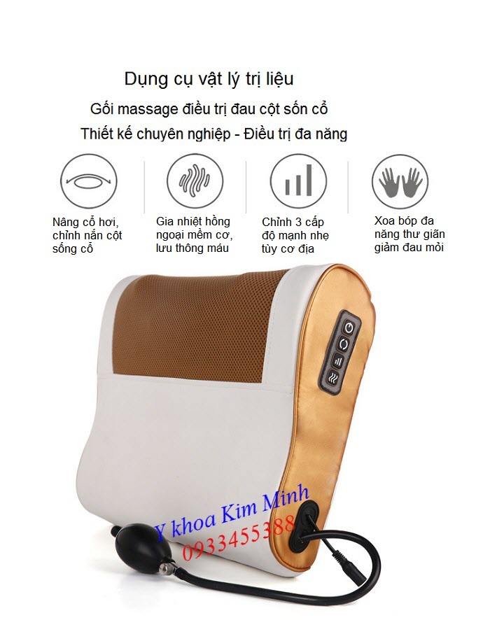 Gối điều trị giảm đau cột sống cổ Masssaging Filow K16D - Y khoa Kim Minh