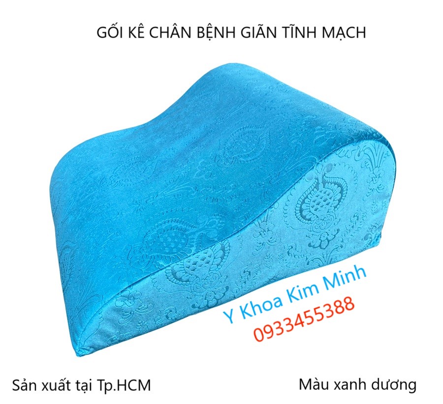 Gối kê chân cho bệnh giãn tĩnh mạch màu xanh dương