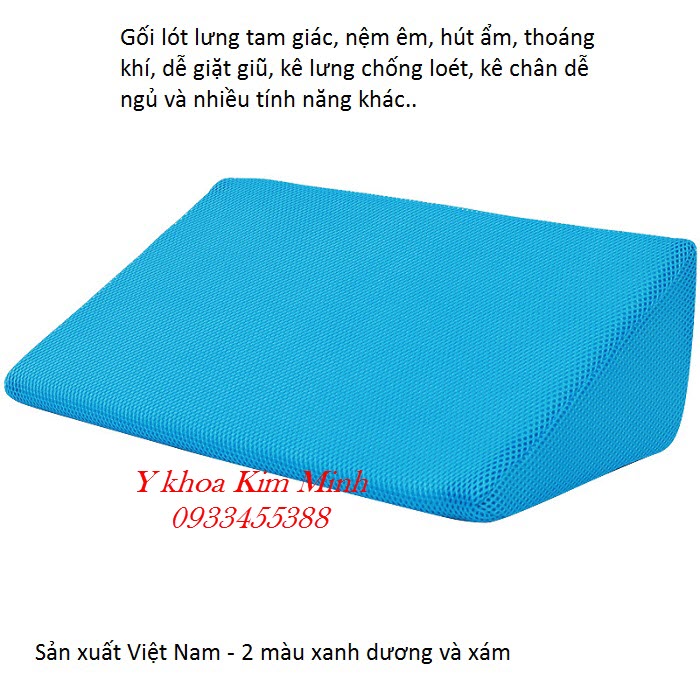 Gói kê lót lưng giúp người bệnh nằm nghiêng ngăn tạo vết loét người bệnh nằm liệt giường - Y Khoa Kim Minh