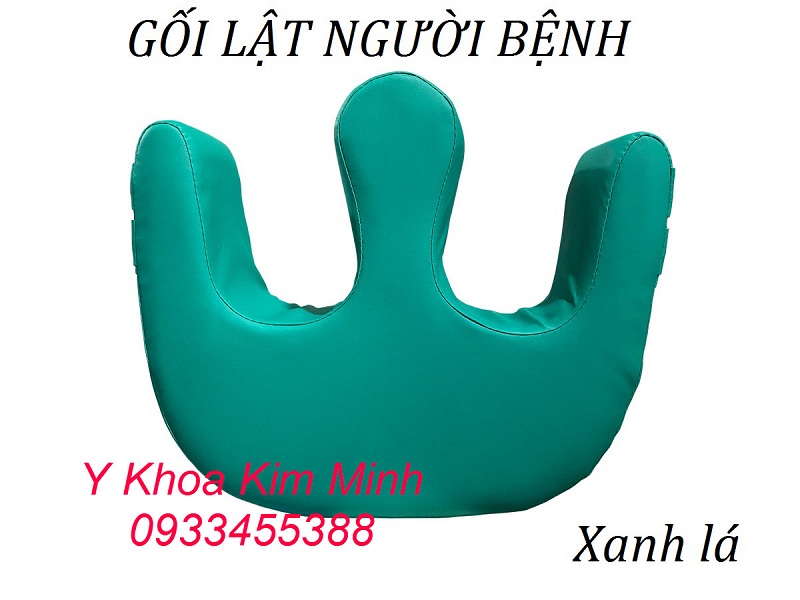Gối lật chăm sóc người bệnh, vệ sinh người già màu xanh lá