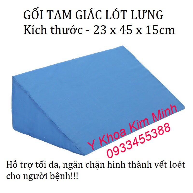 Gối tam giác lót lưng người bệnh
